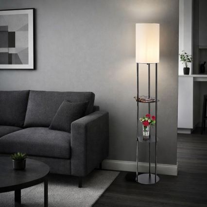 Rabalux - Grīdas lampa ar plauktiem 1xE27/40W/230V melna