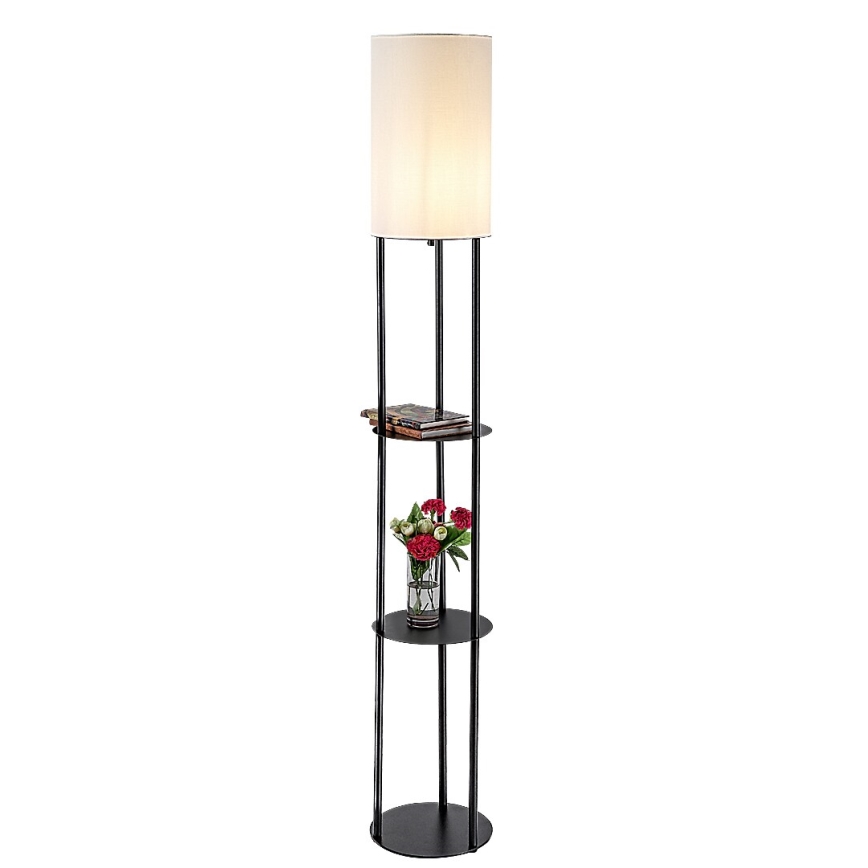 Rabalux - Grīdas lampa ar plauktiem 1xE27/40W/230V melna