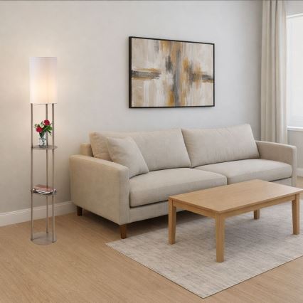 Rabalux - Stāvlampa ar plauktiem 1xE27/40W/230V bēša
