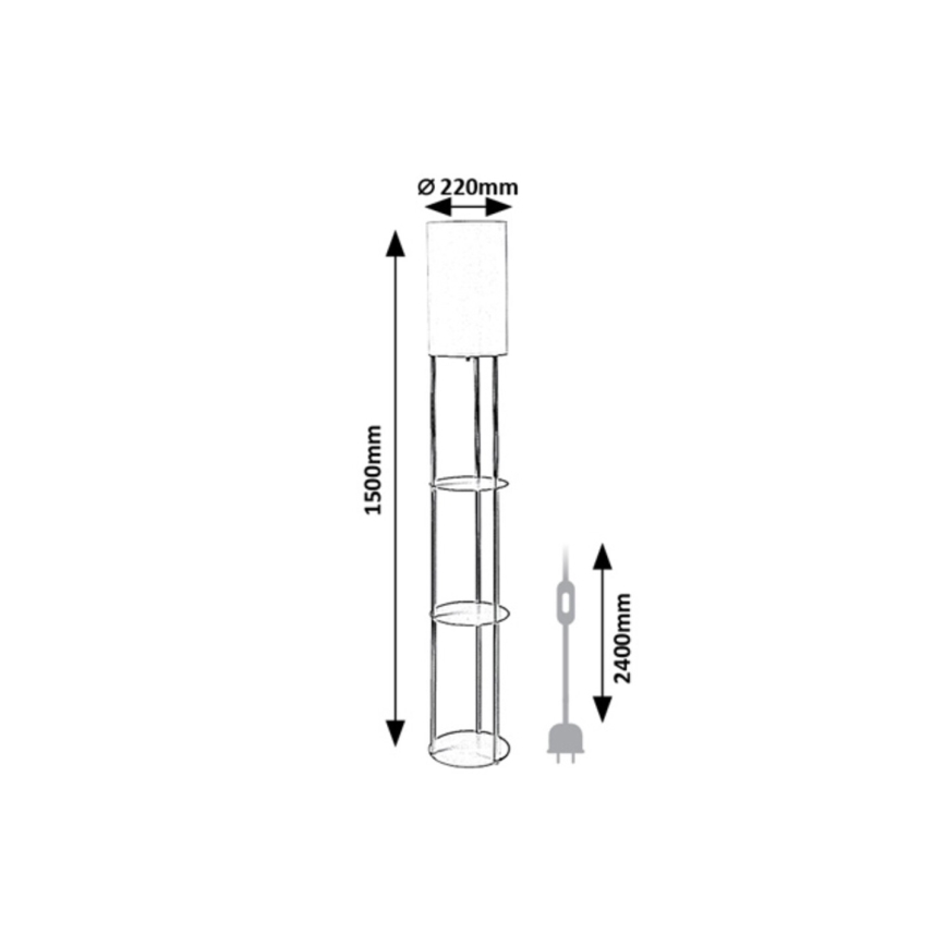 Rabalux - Stāvlampa ar plauktiem 1xE27/40W/230V bēša