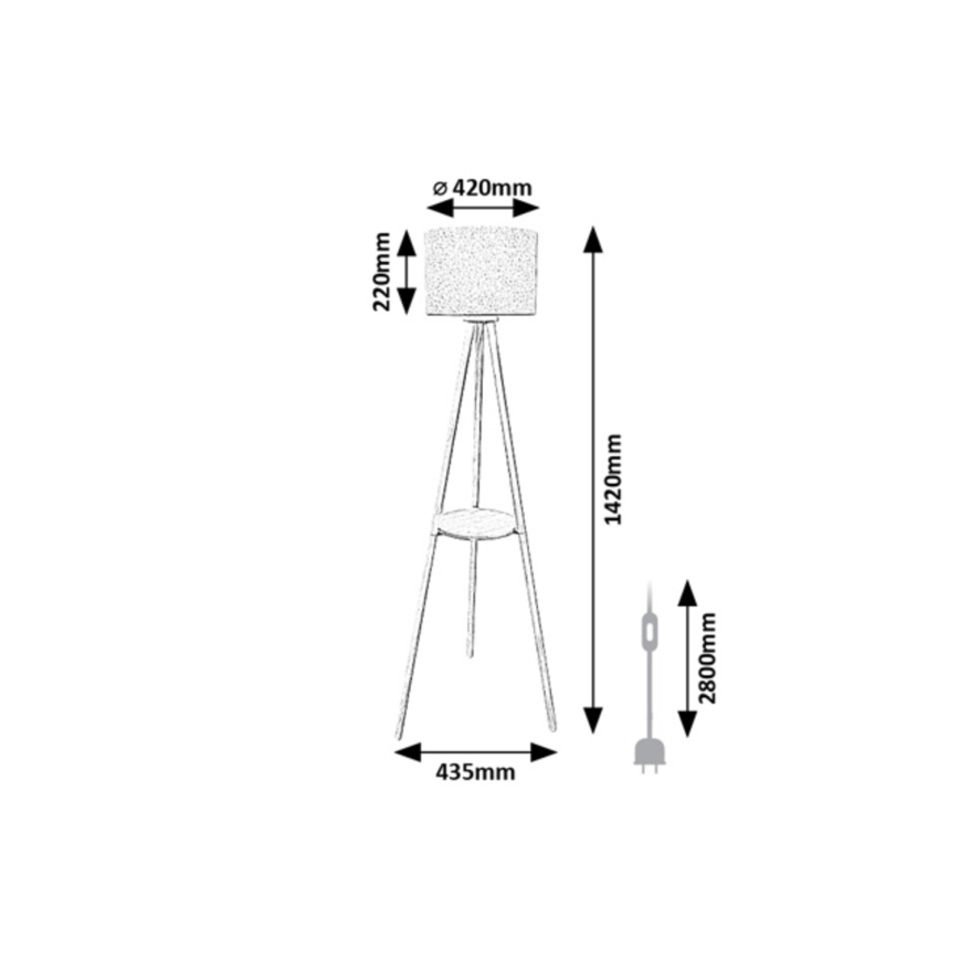 Rabalux - Grīdas lampa 1xE27/40W/230V