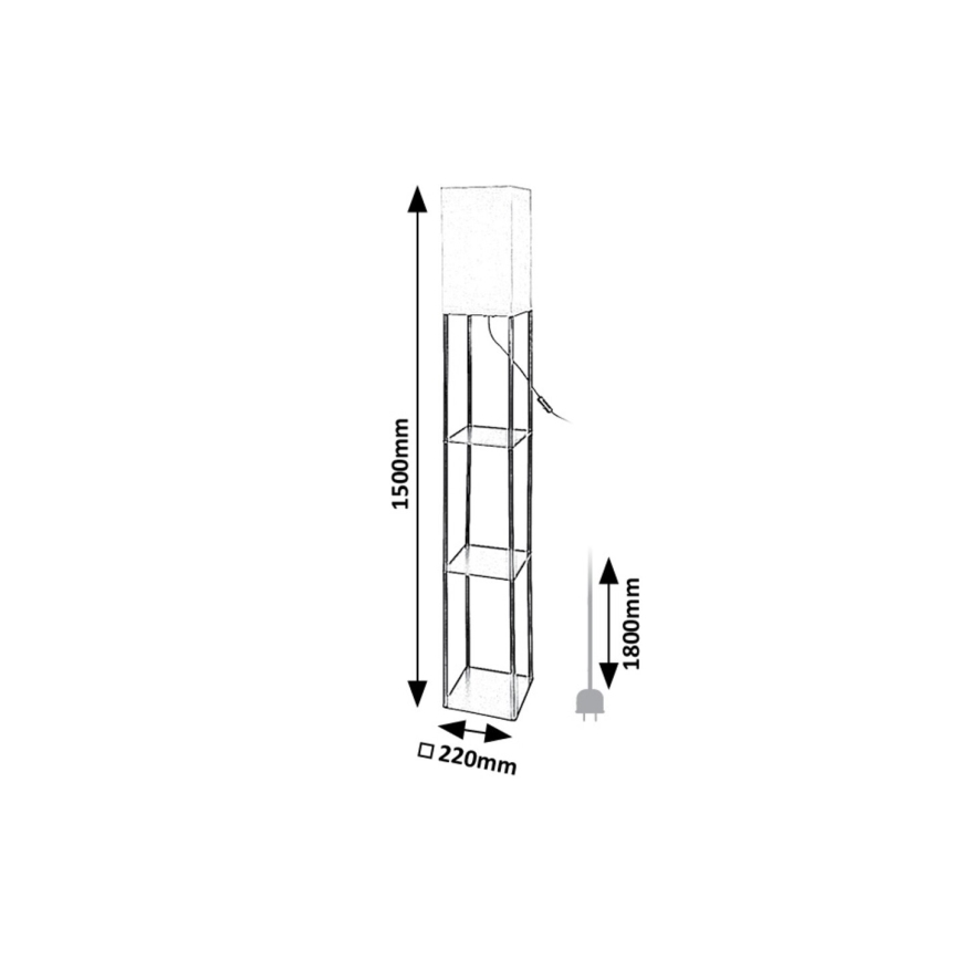 Rabalux - Grīdas stāvlampa ar plauktiem 1xE27/40W/230V