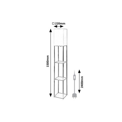 Rabalux - Stāvlampa ar plauktiem 1xE27/40W/230V bēša