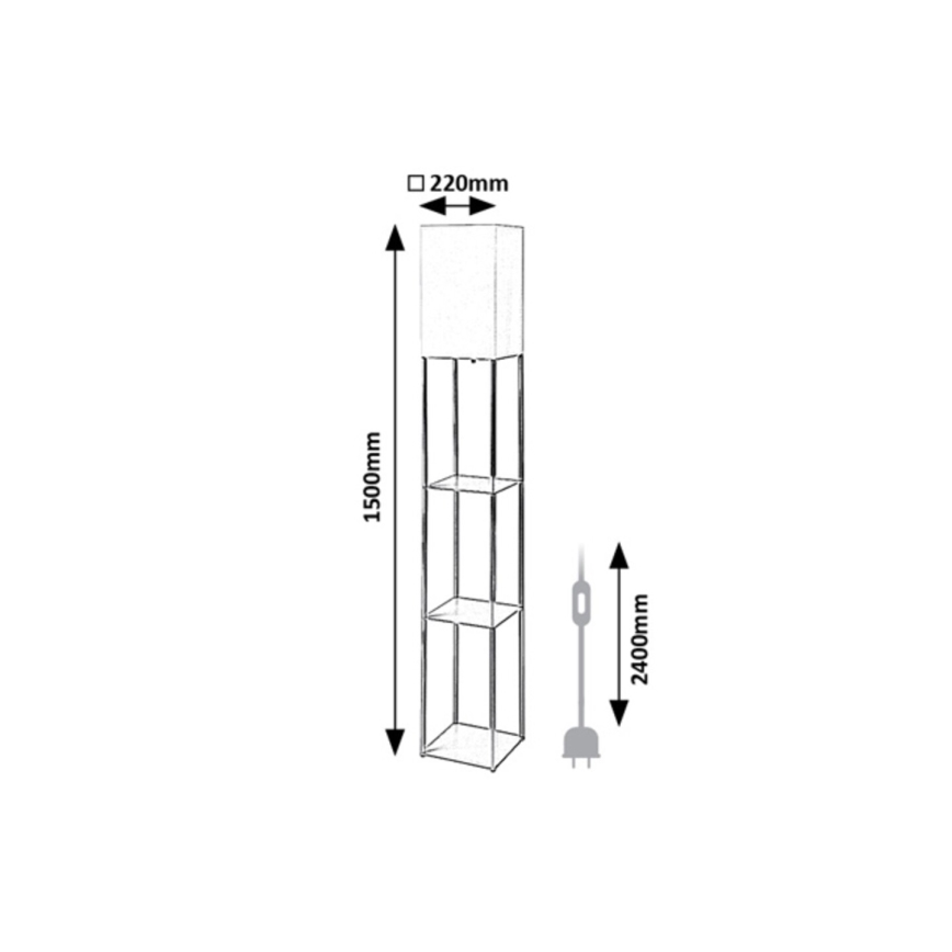 Rabalux - Stāvlampa ar plauktiem 1xE27/40W/230V bēša