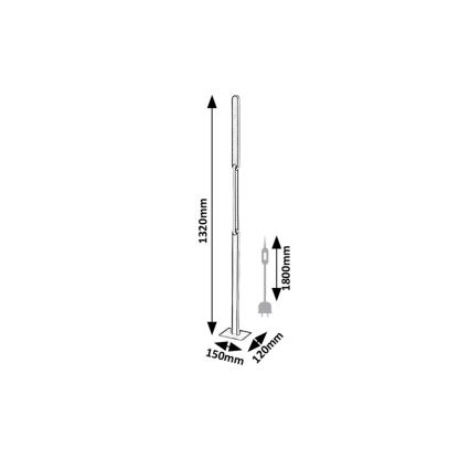 Rabalux - LED Aptumšojama grīdas stāvlampa LED/33W/230V 3000/4000K melna