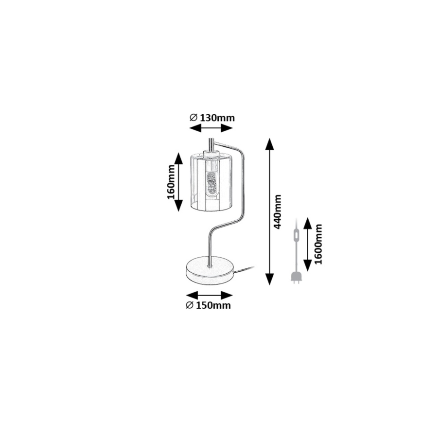 Rabalux - Galda lampa 1xE27/40W/230V