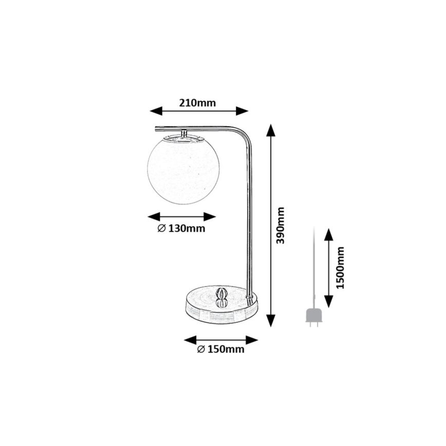 Rabalux - Galda lampa 1xE27/35W/230V