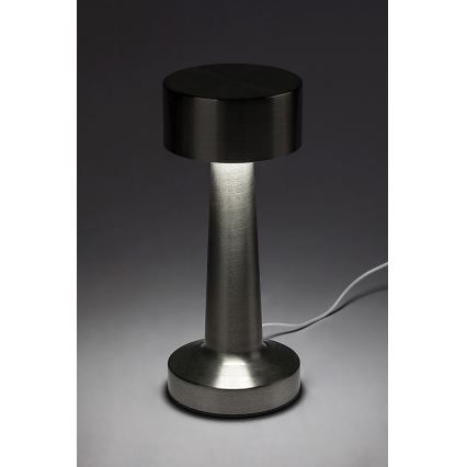 Rabalux - LED Uzlādējama skārienjutīga galda lampa LED/2,7W/5V 1200mAh 3000/4000/6000K matēts hroms