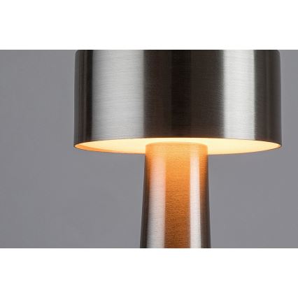 Rabalux - LED Uzlādējama skārienjutīga galda lampa LED/2,7W/5V 1200mAh 3000/4000/6000K matēts hroms