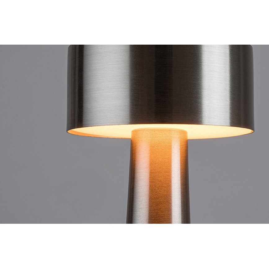 Rabalux - LED Uzlādējama skārienjutīga galda lampa LED/2,7W/5V 1200mAh 3000/4000/6000K matēts hroms