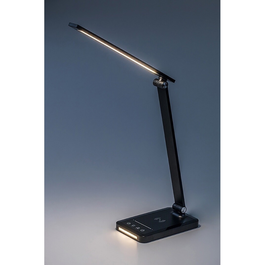 Rabalux 74213 - LED Aptumšojama flexible galda lampa ar bezvadu lādētāju QI un USB LED/5W/5V 3000-6500K