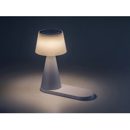 Rabalux - LED Aptumšojama, lādējama galda lampa ar bezvadu lādētāju LED/5W/5V 3000/4000/5000K