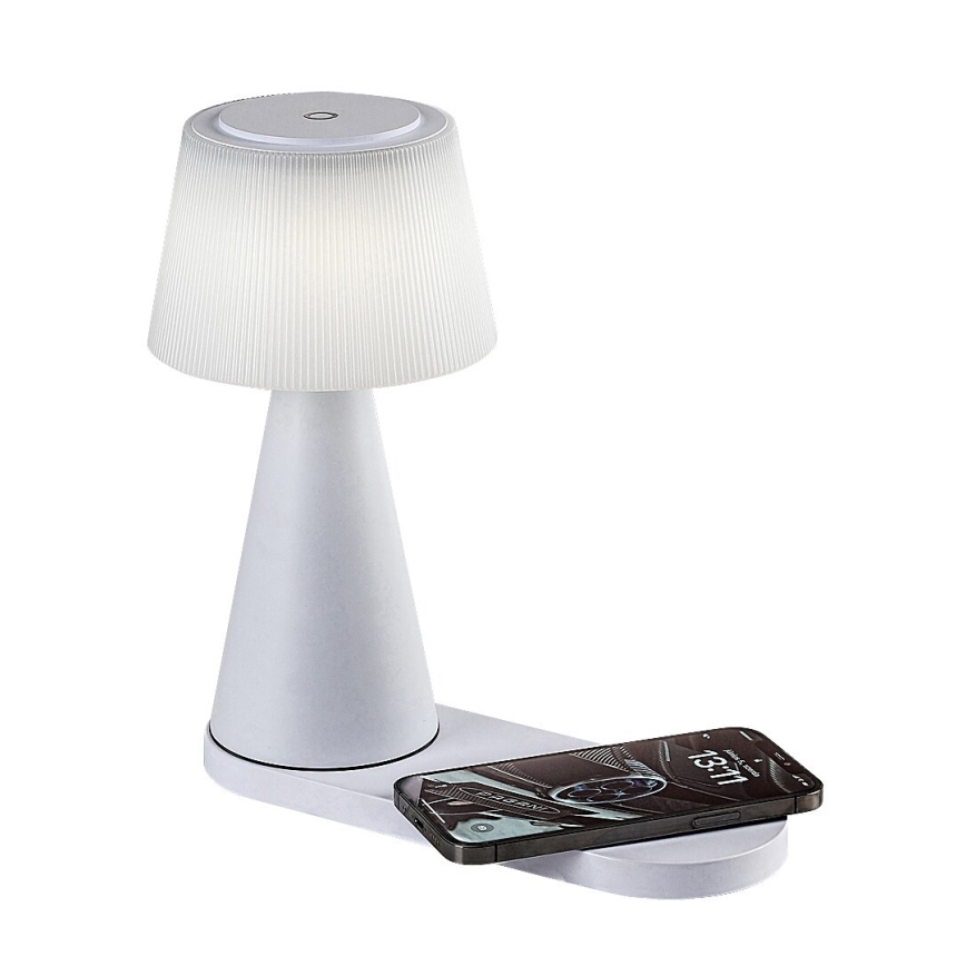Rabalux - LED Aptumšojama, lādējama galda lampa ar bezvadu lādētāju LED/5W/5V 3000/4000/5000K
