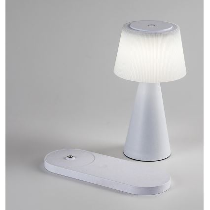 Rabalux - LED Aptumšojama, lādējama galda lampa ar bezvadu lādētāju LED/5W/5V 3000/4000/5000K