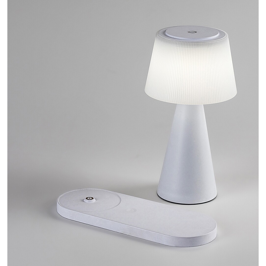 Rabalux - LED Aptumšojama, lādējama galda lampa ar bezvadu lādētāju LED/5W/5V 3000/4000/5000K