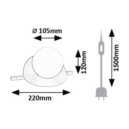 Rabalux - Galda lampa 1xG9/5W/230V