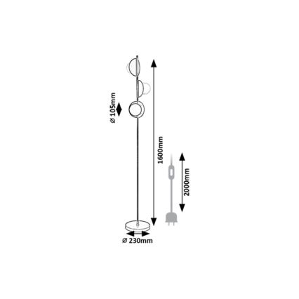 Rabalux - Grīdas stāvlampa 3xG9/5W/230V