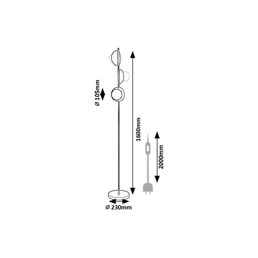 Rabalux - Grīdas stāvlampa 3xG9/5W/230V