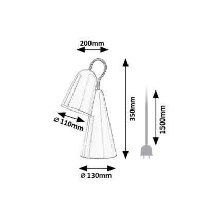 Rabalux - LED Galda lampa 1xE14/4W/230V melna
