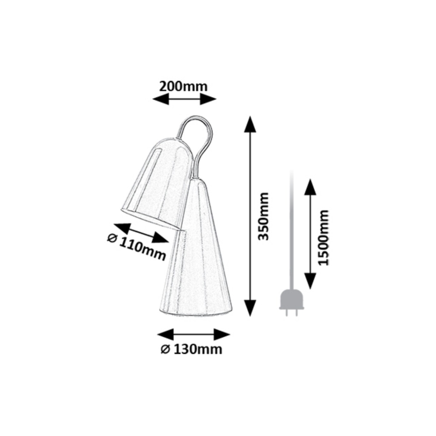 Rabalux - LED Galda lampa 1xE14/4W/230V melna