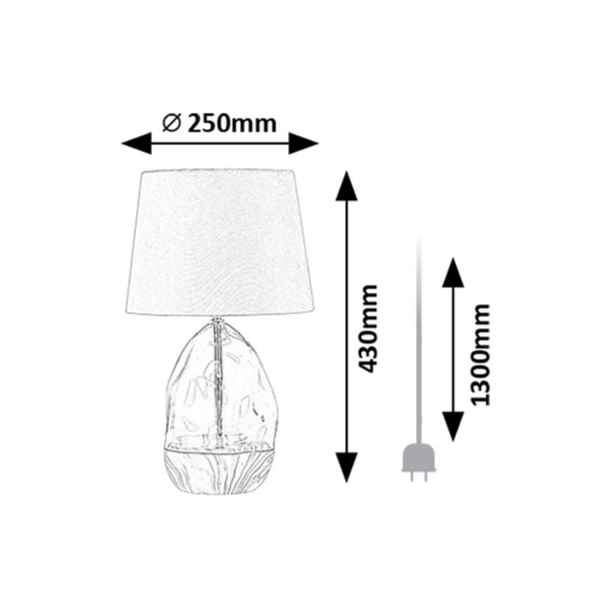 Rabalux - Galda lampa 1xE27/40W/230V balta
