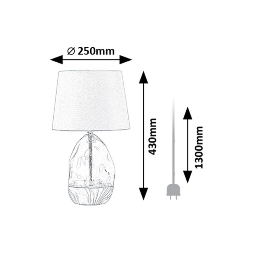 Rabalux - Galda lampa 1xE27/40W/230V pelēka
