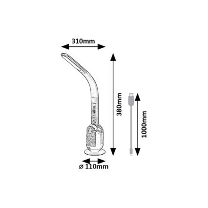 Rabalux - LED RGB Aptumšojama galda lampa LED/5W/230V melna