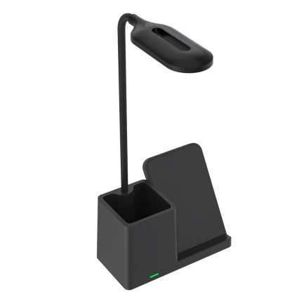 Rabalux - LED Aptumšojama galda lampa ar bezvadu uzlādi QI LED/4W/5V 3000/4000/6500K melna