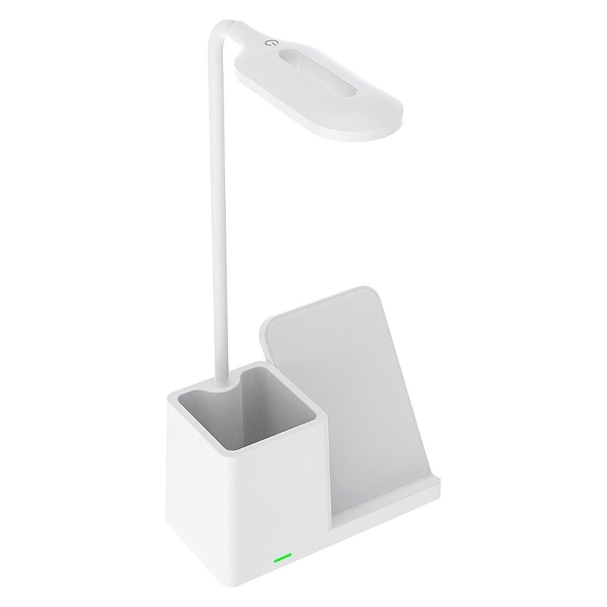 Rabalux - LED Aptumšojama galda lampa ar bezvadu uzlādi QI LED/4W/5V 3000/4000/6500K balta