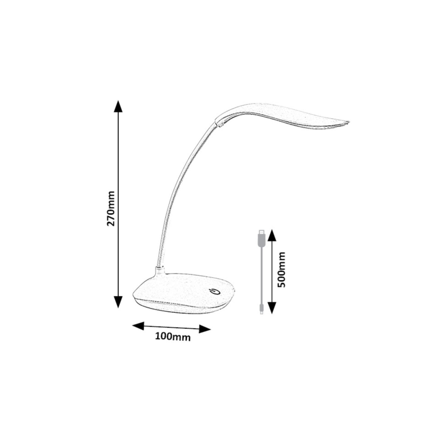 Rabalux - LED Aptumšojama flexible galda lampa LED/2W/5V balta