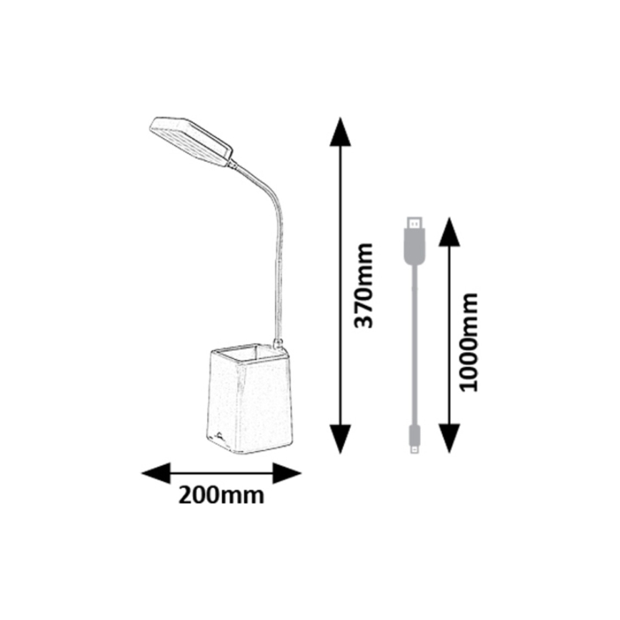Rabalux - LED Aptumšojama galda lampa LED/6W/230V 5000K zila