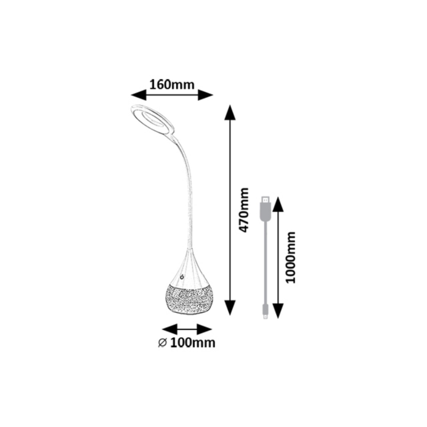 Rabalux - LED RGB Aptumšojama galda lampa LED/4W/230V balta