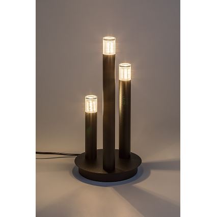 Rabalux - Galda lampa 3xG9/5W/230V melna