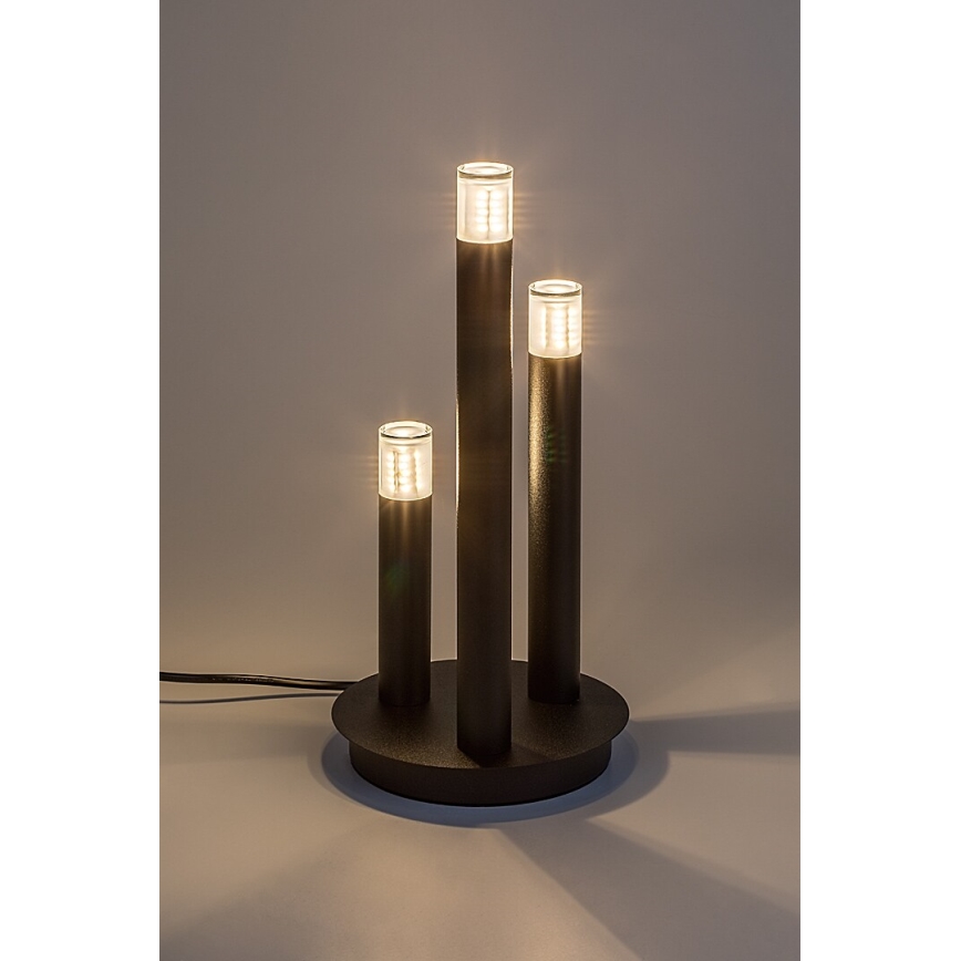 Rabalux - Galda lampa 3xG9/5W/230V melna
