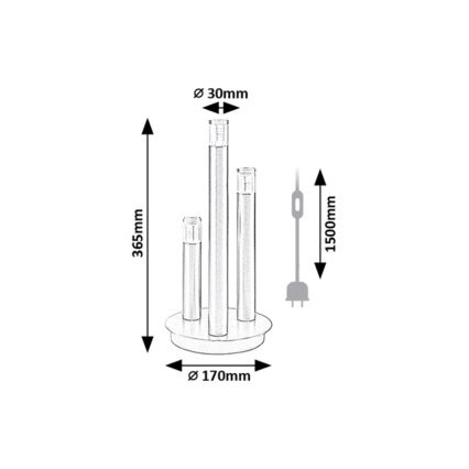 Rabalux - Galda lampa 3xG9/5W/230V zelta