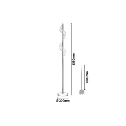 Rabalux - LED regulējamā skārienjūtīgā grīdas lampa LED/12W/230V 3000K