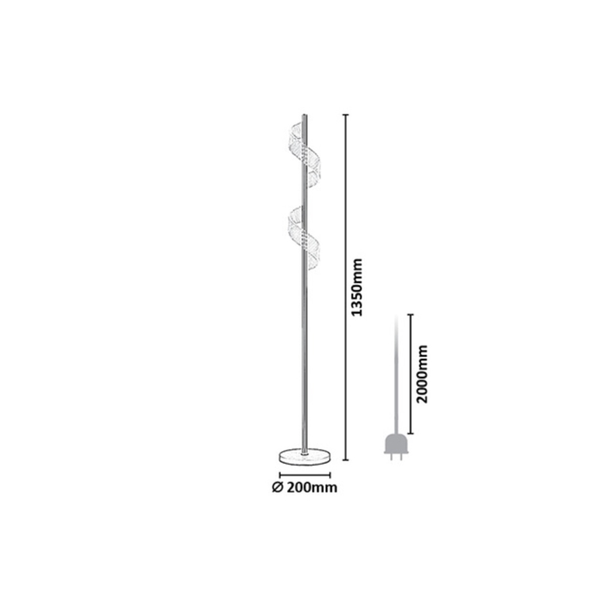 Rabalux - LED regulējamā skārienjūtīgā grīdas lampa LED/12W/230V 3000K