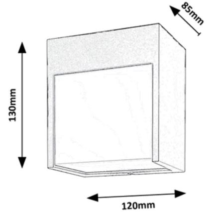 Rabalux - LED Āra sienas gaismeklis LED/12W/230V melns IP54