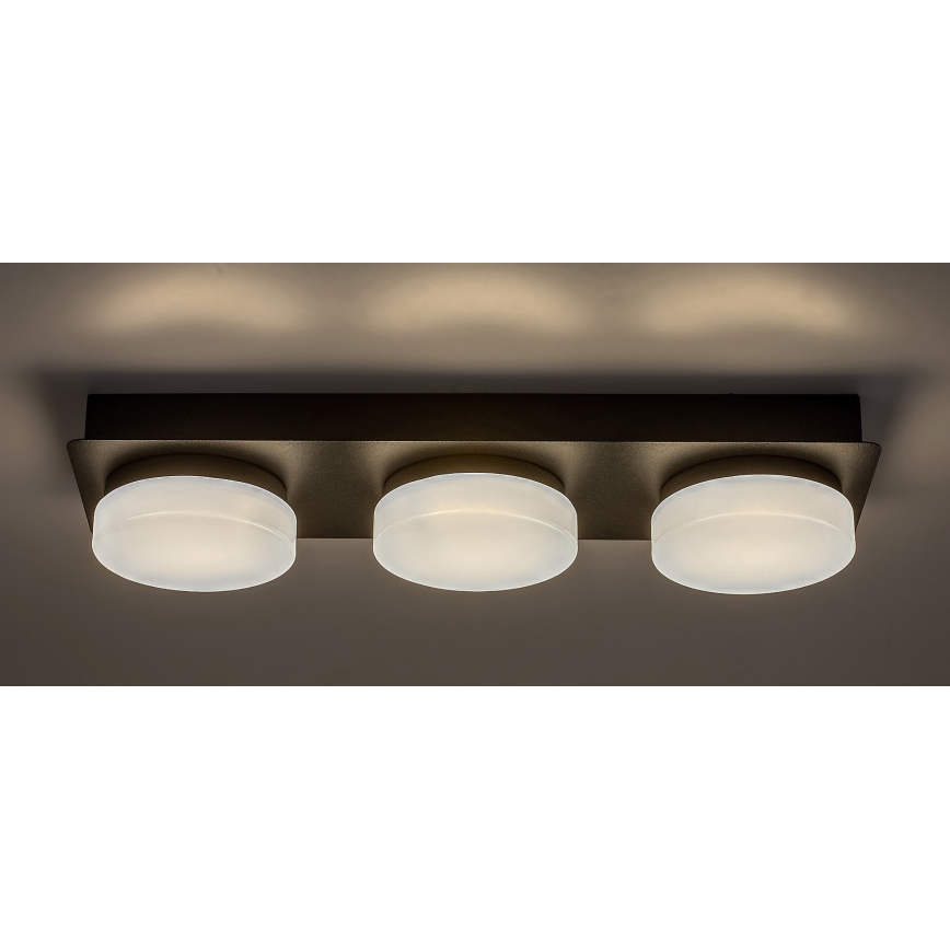 Rabalux - LED Vannas istabas griestu lampa 3xLED/6W/230V IP44, melna