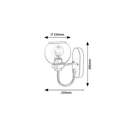 Rabalux - Sienas lampa 1xE27/15W/230V IP44