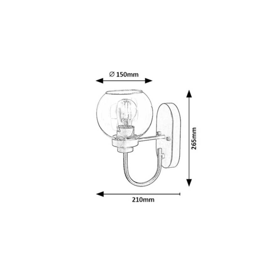 Rabalux - Sienas lampa 1xE27/15W/230V IP44