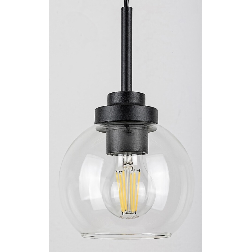 Rabalux - Vannas istabas lustra ar auklu 1xE27/15W/230V melna IP44