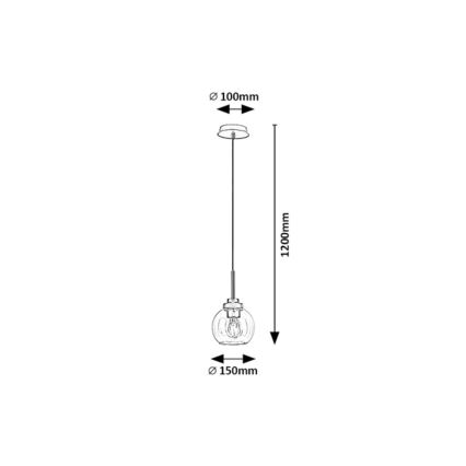 Rabalux - Vannas istabas lustra ar auklu 1xE27/15W/230V melna IP44