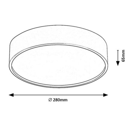 Rabalux - LED Griestu lampa LED/18W/230V IP44 4000K sudraba d. 28 cm