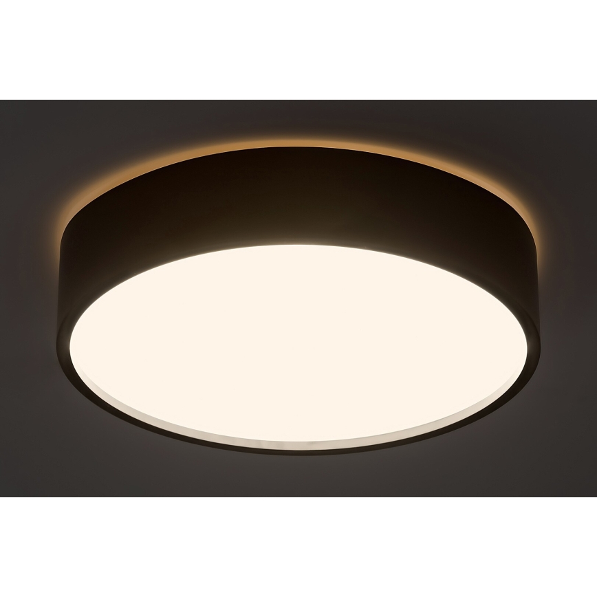 Rabalux - LED Griestu lampa ar sensoru LED/19W/230V IP44 4000K d. 28,5 cm, melna