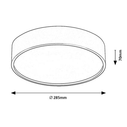 Rabalux - LED Griestu lampa ar sensoru LED/19W/230V IP44 4000K d. 28,5 cm, balta