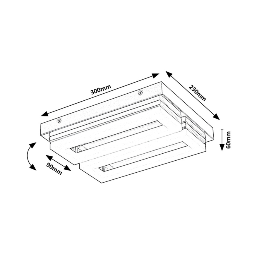 Rabalux - LED Vannas istabas griestu lampa LED/24W/230V 4000K IP44