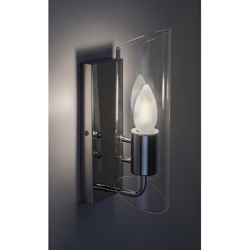 Rabalux - Vannas istabas sienas lampa 1xE14/12W/230V IP44 spīdīgi hromēts