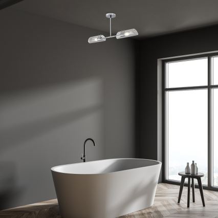 Rabalux - Vannas istabas lustra ar stieni 2xE14/12W/230V IP44 spīdīgi hromēts