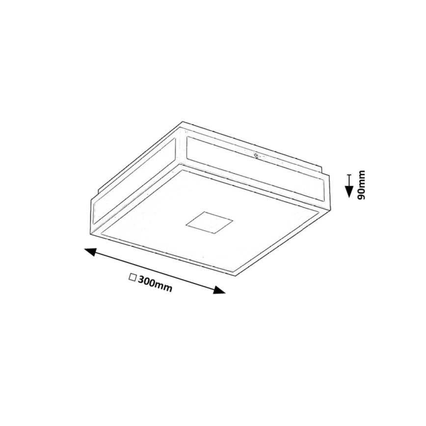 Rabalux - LED Vannas istabas griestu lampa LED/18W/230V IP44 melna